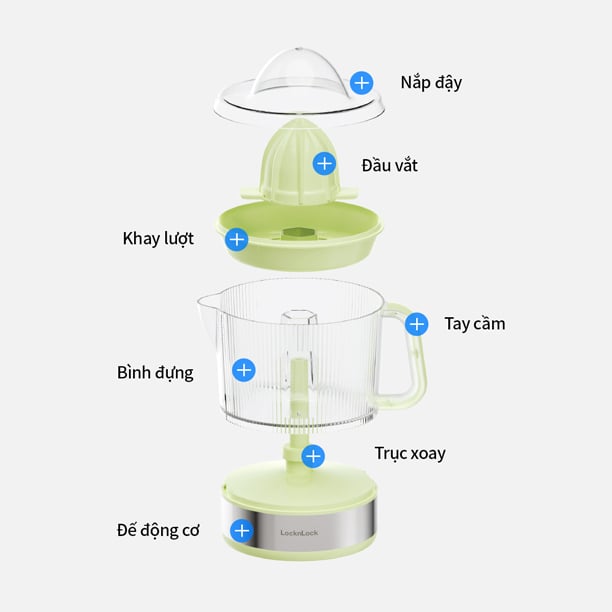 Máy Vắt Cam Xoay Ép Hai Chiều LocknLock Citrus Juicer 40W 700ml 3 màu - EJJ244, , large image number 4